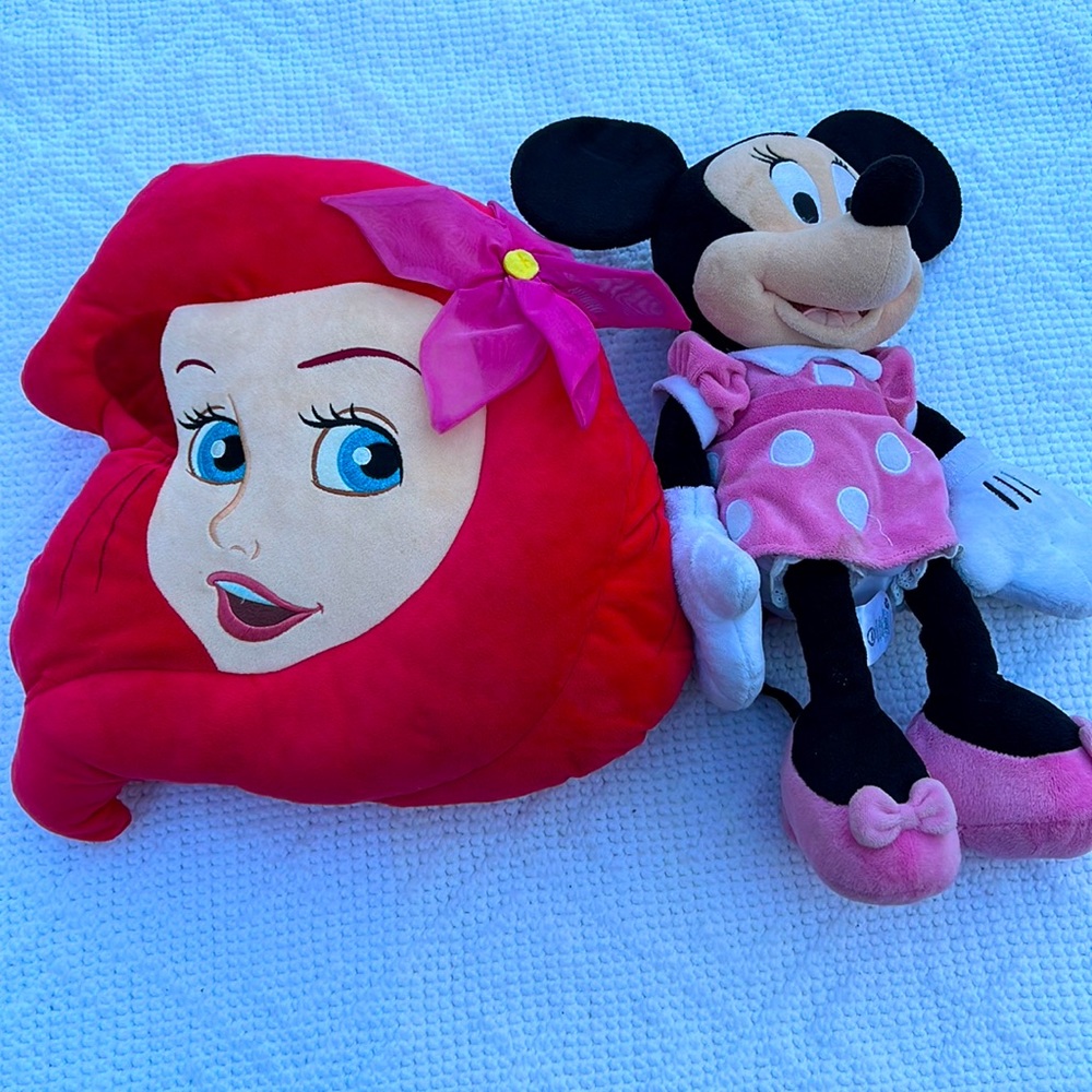 Disneys Ariel and Minnie plush - Picture 1 of 8